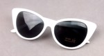 Cateye solbriller hvidt stel med mørk glas